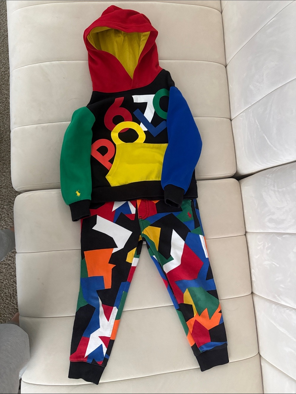 Polo by Ralph Lauren Red, Yellow, Black Colorblock Sweater